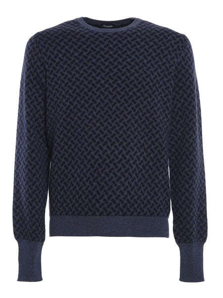 Biscuit pattern cashmere jumper