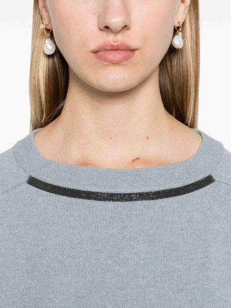 Long Sleeve Boat-Neck Sweater
