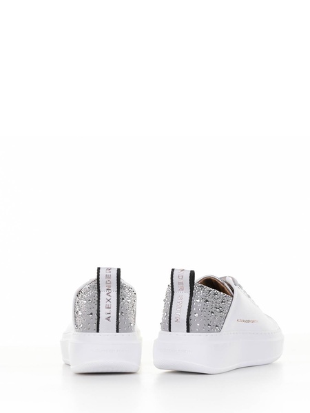 Wembley Sneaker In Leather And Rhinestones