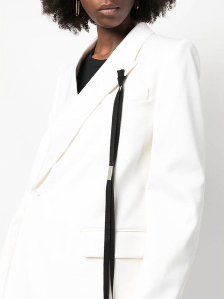 White Edith wrap blazer