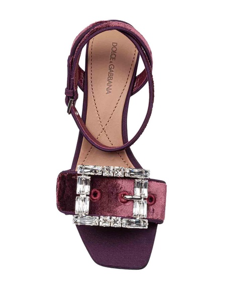 velvet sandal color with a stone buckle