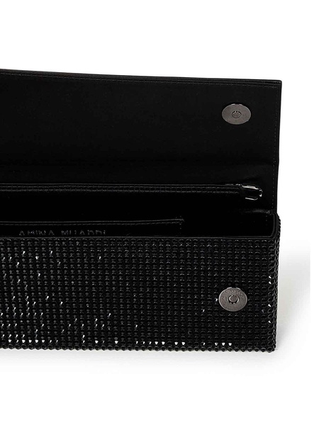 Black Silk Satin Clutch