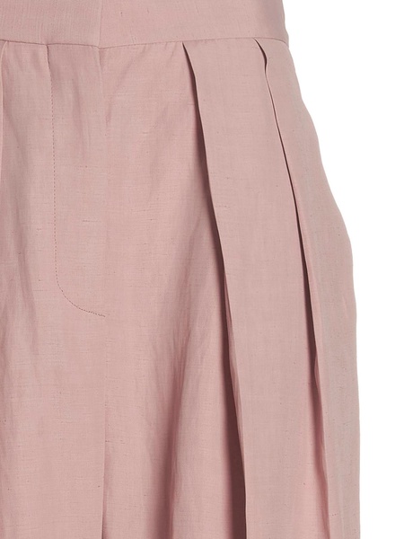 Pants with front pleats viscose