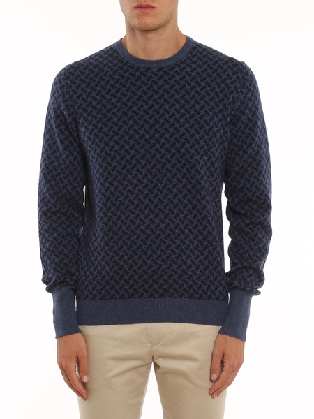 Biscuit pattern cashmere jumper