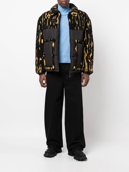 Faux-shearling quilted jacket