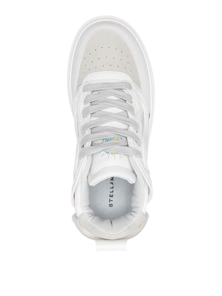 Geometric panels low-top sneakers