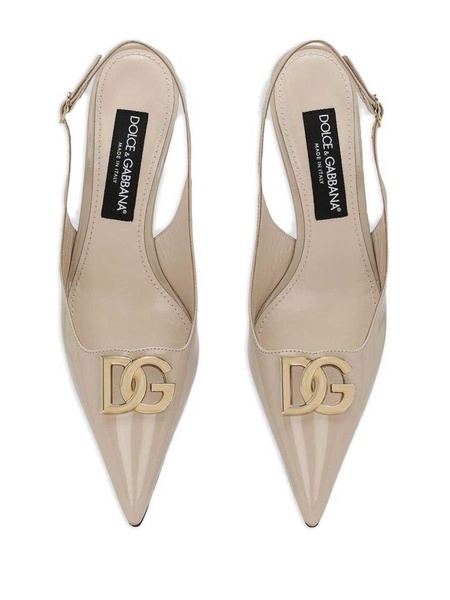 MM logo-plaque slingback pumps