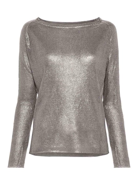 Laminated crewneck