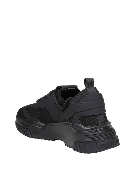 Philipp plein black hexagon runner sneakers