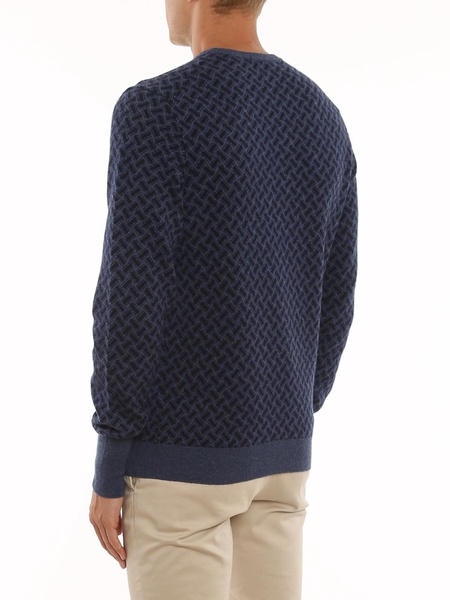 Biscuit pattern cashmere jumper