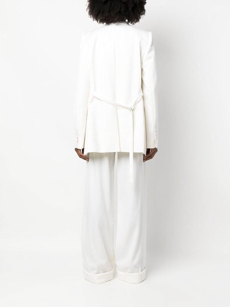 White Edith wrap blazer