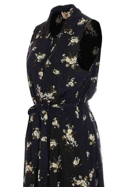Poppy Black Chemisier Violet Dress