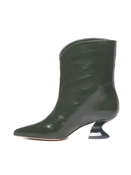 Leather Ankle Boot With Low Heel
