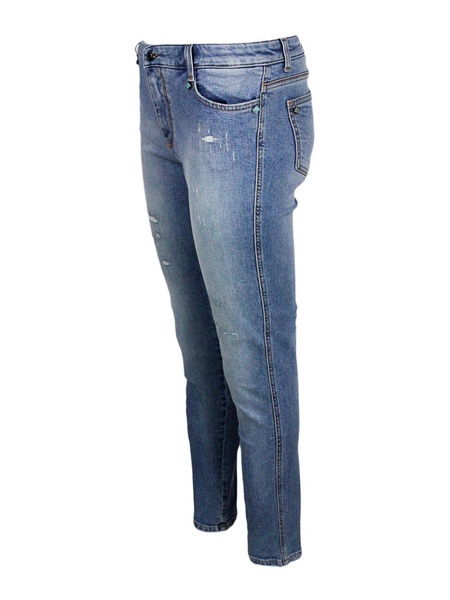 Cabochon detailed jeans
