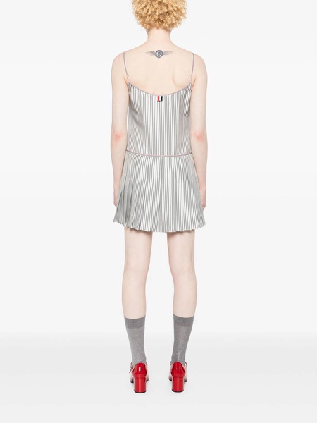 Striped Pleated Minidress
