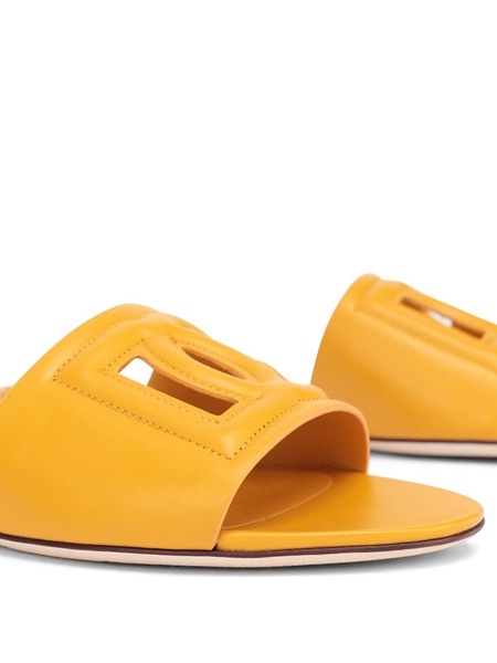 Embossed logo sandals