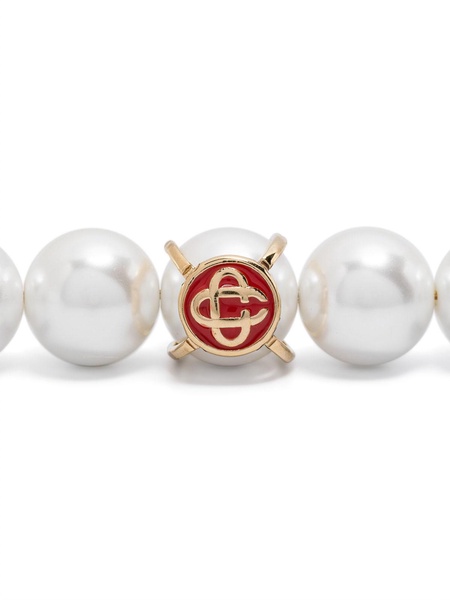 Logo Pearl Necklace