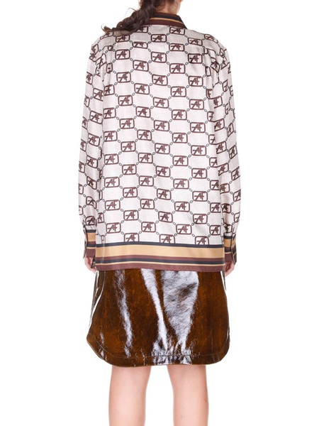 Monogram silk shirt
