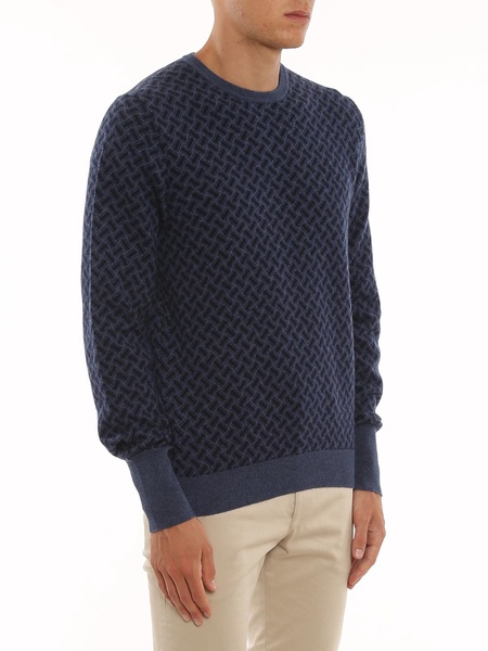 Biscuit pattern cashmere jumper
