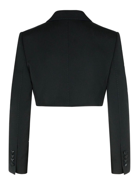 Black Wool Blend Blazer