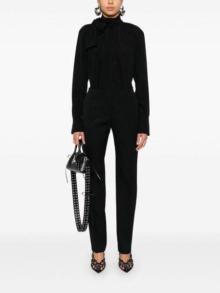 Blouse With Knot Collar