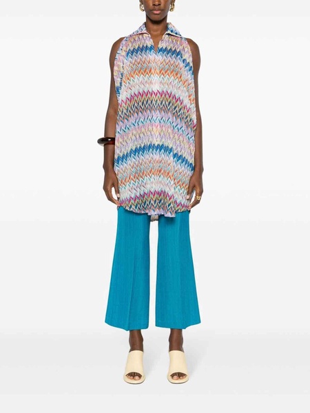 Zigzag Pattern Oversized Shirt