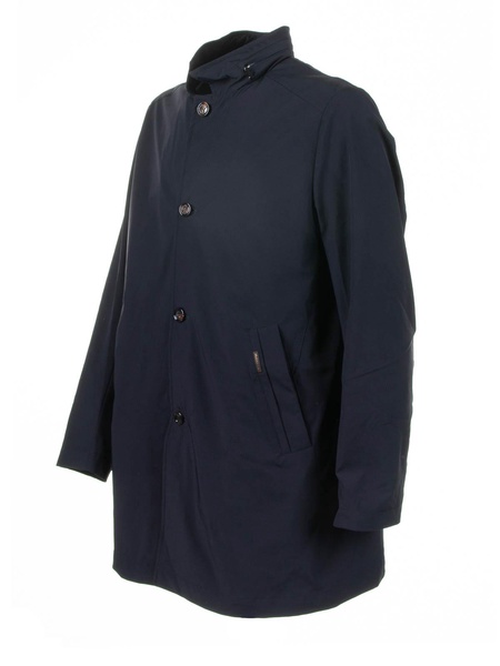 Long Navy Blue Trench Coat