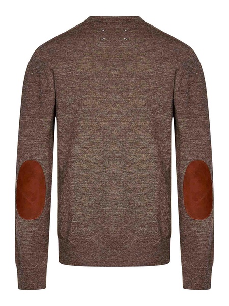 Hazelnut-Colored Wool Crew Neck Sweater