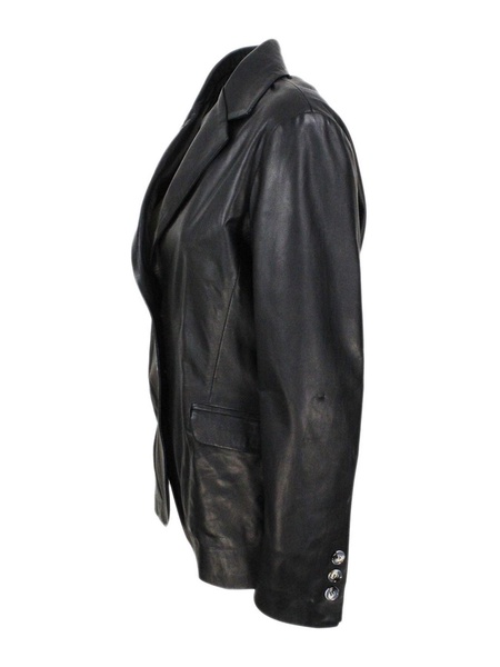 Leather blazer