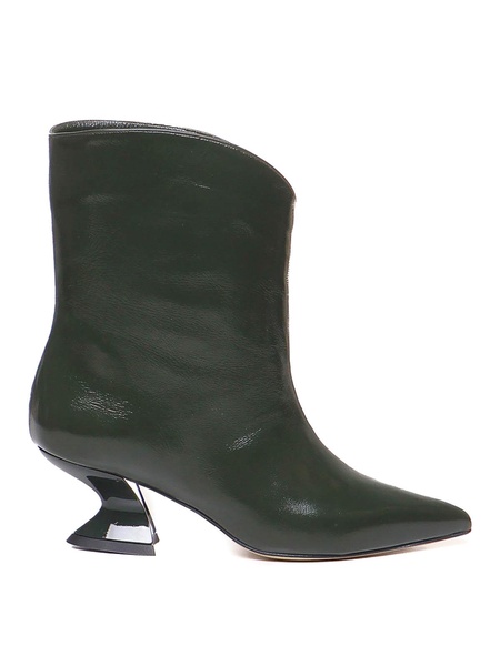 Leather Ankle Boot With Low Heel