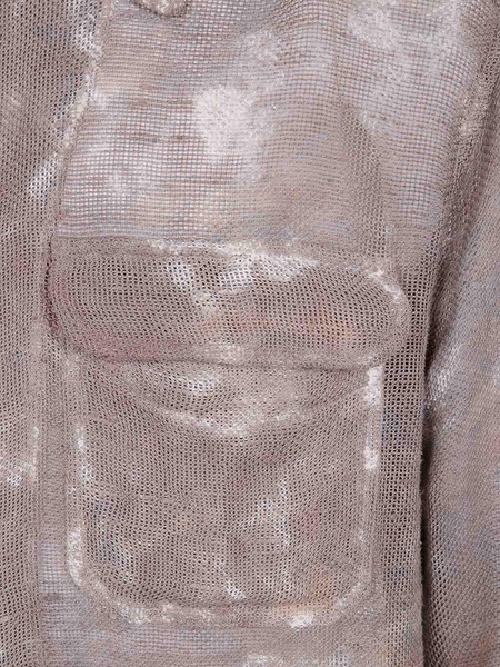 Dirty Effect Linen And Cotton Shirt