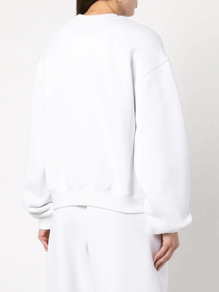 Crewneck cotton sweatshirt with logo