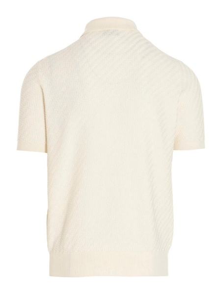 Knit polo shirt