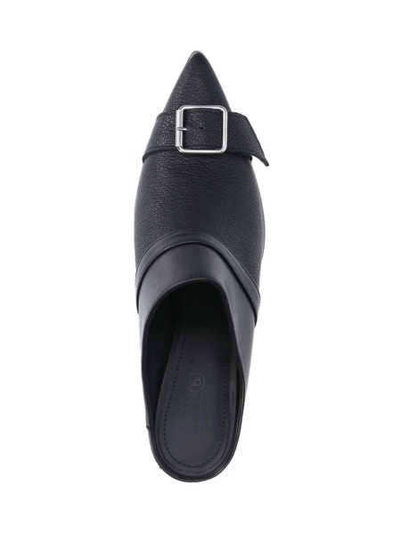 Mules with buckle
