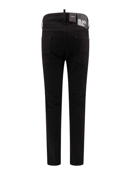 Cotton trouser with back logo patch
