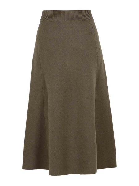 Beige Wool Blend Skirt