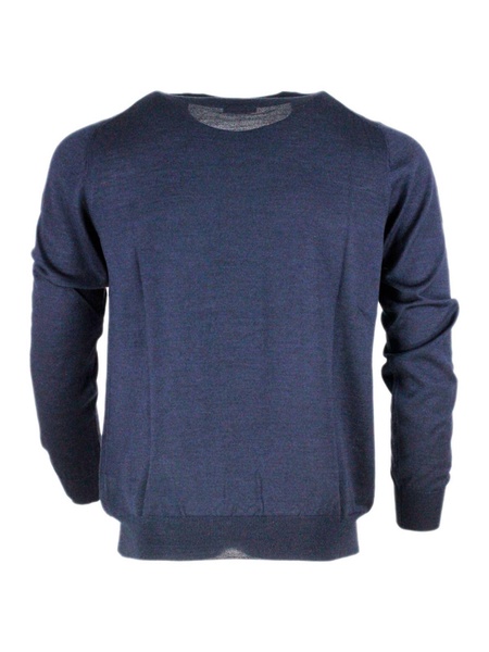 Crewneck sweater in blue