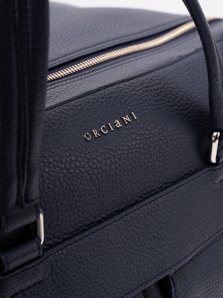 micron leather holdall
