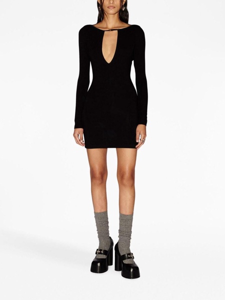 Deep v-neck mini dress