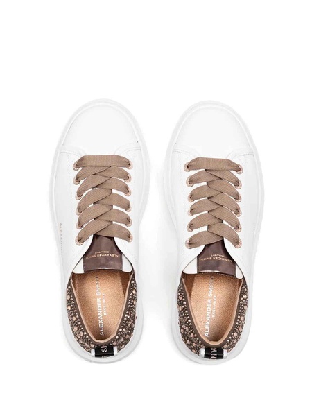 Wembley White Bronze Leather Sneaker