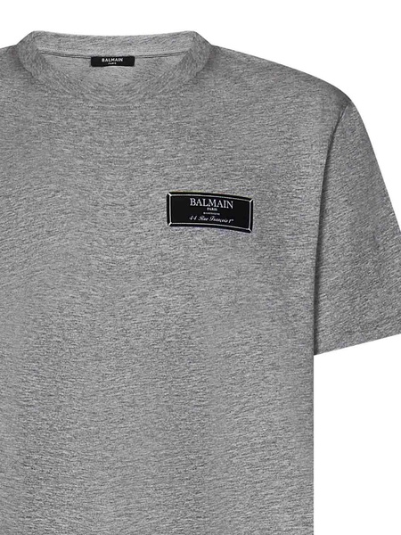 Gray Organic Cotton Jersey Crewneck T-Shirt