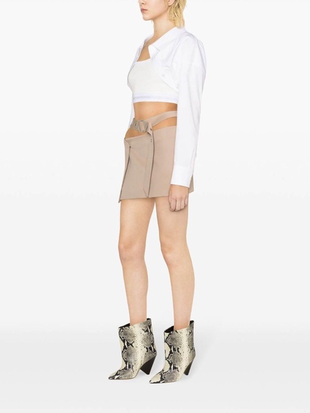 Asymmetric mini skirt