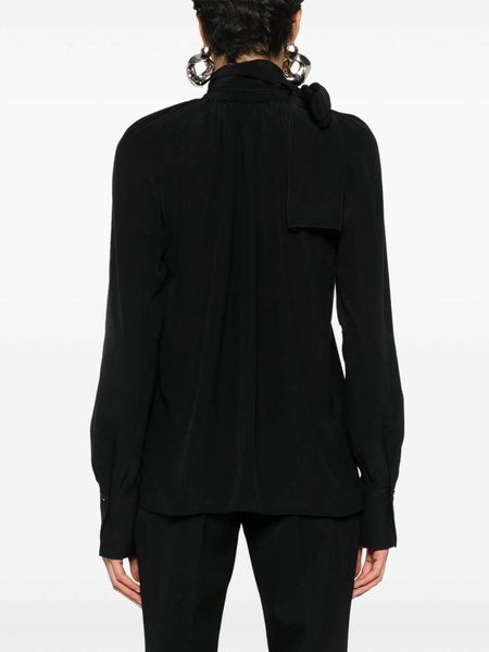 Blouse With Knot Collar