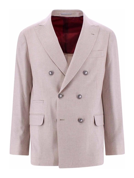 Wool silk and cashmere blazer