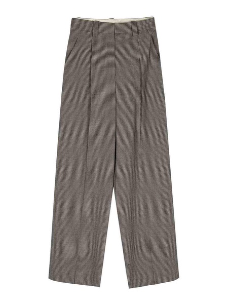 Wool Blend Wide-Leg Trousers