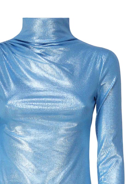High neck dress with neckline