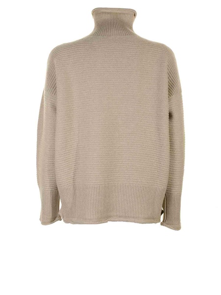 Beige Wool Turtleneck