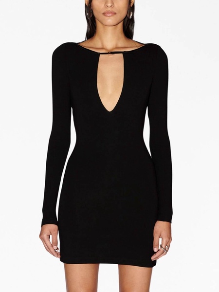 Deep v-neck mini dress