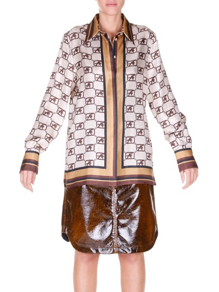 Monogram silk shirt