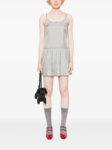 Striped Pleated Minidress